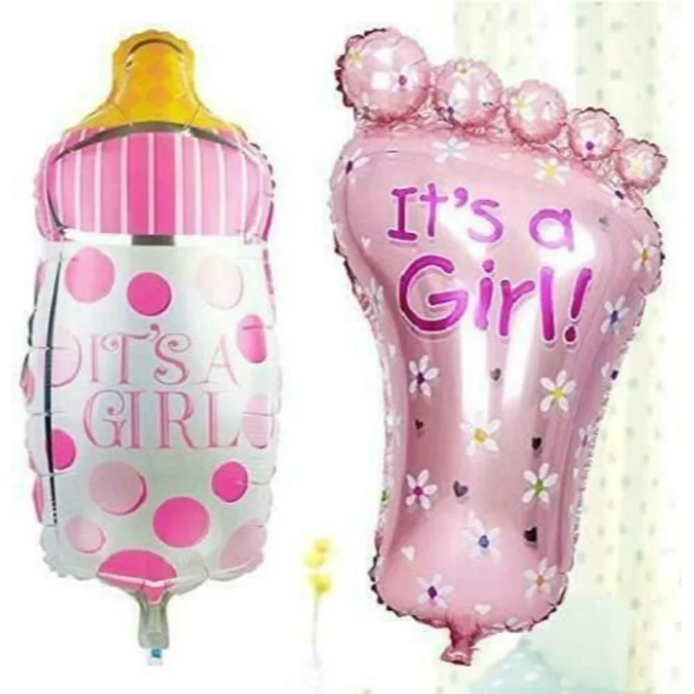 Baby Shower Girl Balloon Lot of 25 Baby Bottle Foot It's A Girl Pink 21